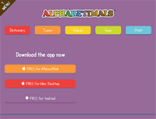 Tablet Screenshot of alphabetimals.com